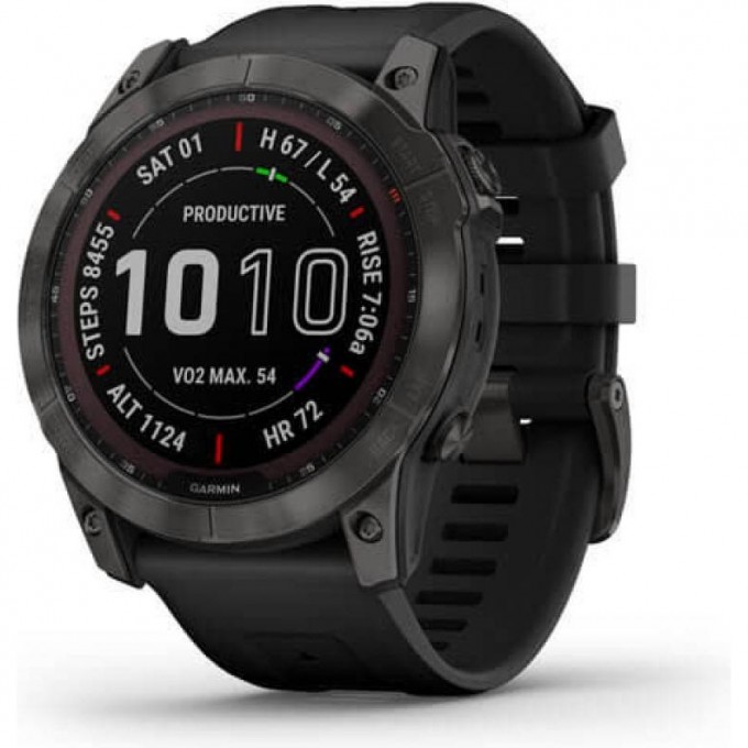 Часы GARMIN FENIX 7X SAPPHIRE SOLAR CARBON GRAY DLC TITANIUM WITH BLACK BAND 11153 Часы GARMIN FENIX 7X SAPPHIRE SOLAR CARBON GRAY DLC TITANIUM WITH BLACK BAND 11153