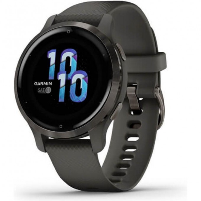 Часы GARMIN VENU 2S SLATE STAINLESS STEEL BEZEL WITH GRAPHITE CASE AND SILICONE BAND 010-02429-10 Часы GARMIN VENU 2S SLATE STAINLESS STEEL BEZEL WITH GRAPHITE CASE AND SILICONE BAND 010-02429-10
